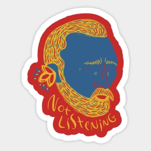 Van Gogh Can't Hear You Sticker